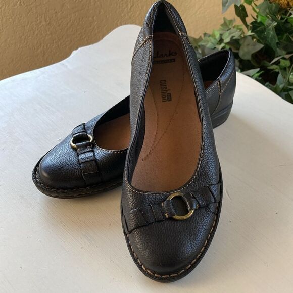 Clarks Pegg Alba Slip-On Black Comfort Ballet Flats Women’s Size 7 M - Picture 8 of 12